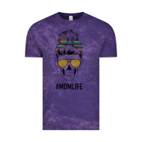Cloud Purple Western Glitter Aztec Patterned Mom Skull Vintage Tee - Bettercallsaul