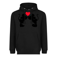Black Minnie Mouse Heavyweight Hoodie - CowhideDigitalArt