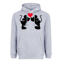 Heather Grey Minnie Mouse Heavyweight Hoodie - CowhideDigitalArt