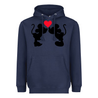 Navy Minnie Mouse Heavyweight Hoodie - CowhideDigitalArt