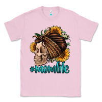 Bubblegum Pink momlife skull with bandana Classic Tee - Jasminsmagicworld
