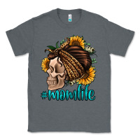 Charcoal Heather momlife skull with bandana Classic Tee - Jasminsmagicworld