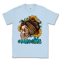 Dusty Blue momlife skull with bandana Classic Tee - Jasminsmagicworld
