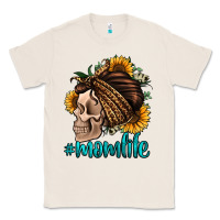 Natural momlife skull with bandana Classic Tee - Jasminsmagicworld