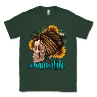 Sports Green momlife skull with bandana Classic Tee - Jasminsmagicworld