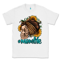 White momlife skull with bandana Classic Tee - Jasminsmagicworld