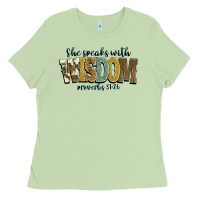 She Speaks With Wisdom Proverbs 31 26 Ladies Tee | Teevron