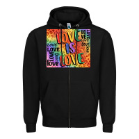 Black Pride love is love Zipper Hoodie - FaDigitalArtStudio