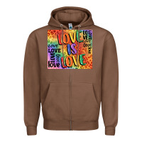 Chestnut Pride love is love Zipper Hoodie - FaDigitalArtStudio