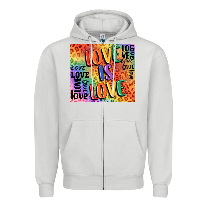 Pride Love Is Love Zipper Hoodie by FaDigitalArtStudio | Teevron