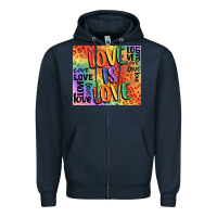 Navy Pride love is love Zipper Hoodie - FaDigitalArtStudio