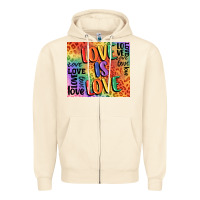 Sandshell Pride love is love Zipper Hoodie - FaDigitalArtStudio