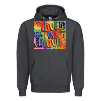 Smoke Pride love is love Zipper Hoodie - FaDigitalArtStudio