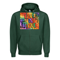 Sports Green Pride love is love Zipper Hoodie - FaDigitalArtStudio