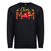 Black cheer mom Premium Sweatshirt - CowhideDigitalArt