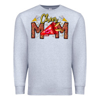 Heather Grey cheer mom Premium Sweatshirt - CowhideDigitalArt