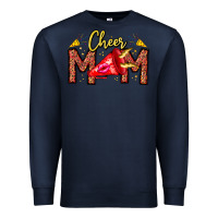 Navy cheer mom Premium Sweatshirt - CowhideDigitalArt