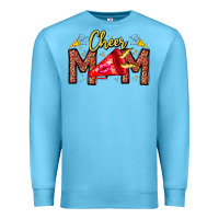 Ocean Blue cheer mom Premium Sweatshirt - CowhideDigitalArt