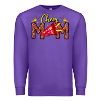 Purple cheer mom Premium Sweatshirt - CowhideDigitalArt