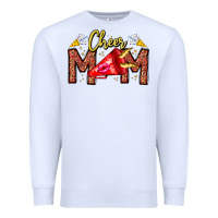 White cheer mom Premium Sweatshirt - CowhideDigitalArt