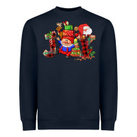 Navy christmas joy  gnome Heavyweight Sweatshirt - CowGirlArtShop