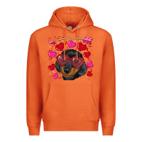 Carrot valentine's day  dachshund puppy Premium Hoodie - RanaPortraitStore