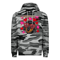 Slate Camo valentine's day  dachshund puppy Premium Hoodie - RanaPortraitStore