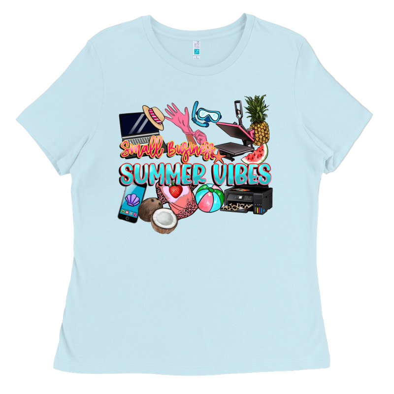 Small Businesses Summer Vibe Ladies Tee by NancyCooperArtShop | Teevron