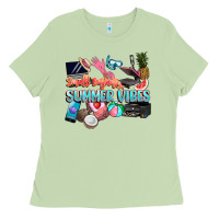 Matcha small businesses summer vibe Ladies Tee - NancyCooperArtShop