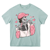 Arona skeleton girl valentine's day Heavy Core Tee - MaliasSmallBusiness