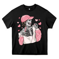 Black skeleton girl valentine's day Heavy Core Tee - MaliasSmallBusiness