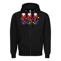 Black pride wine cups Zipper Hoodie - FaDigitalArtStudio