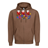 Chestnut pride wine cups Zipper Hoodie - FaDigitalArtStudio