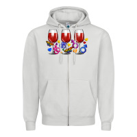 Dove Grey pride wine cups Zipper Hoodie - FaDigitalArtStudio