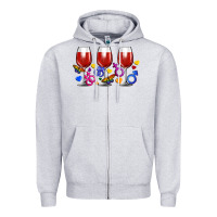 Heather Grey pride wine cups Zipper Hoodie - FaDigitalArtStudio