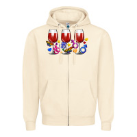 Sandshell pride wine cups Zipper Hoodie - FaDigitalArtStudio
