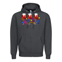 Smoke pride wine cups Zipper Hoodie - FaDigitalArtStudio