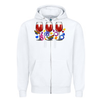 White pride wine cups Zipper Hoodie - FaDigitalArtStudio