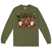 Army Green It's the most wonderful time of the year Long Sleeve Tee - NancyCooperArtShop