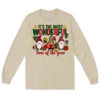 Mushroom It's the most wonderful time of the year Long Sleeve Tee - NancyCooperArtShop
