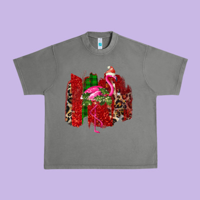 Christmas Flamingo Urban Heavy Tee Designed By Bettercallsaul