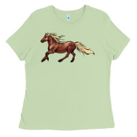 Matcha running horse Ladies Tee - NancyCooperArtShop