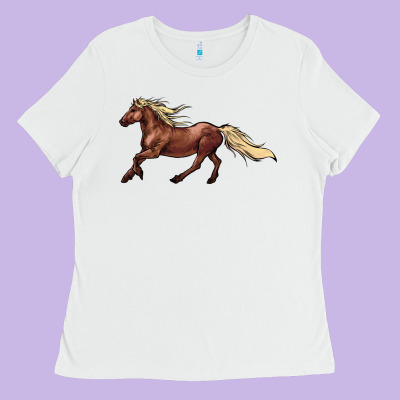 Running Horse Ladies Tee Designed By Nancycooperartshop