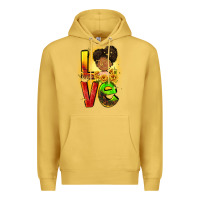 Antique Gold Love Juneteenth Premium Hoodie - FaDigitalArtStudio