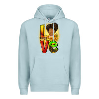 Blue Mist Love Juneteenth Premium Hoodie - FaDigitalArtStudio