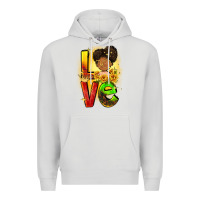 Dove Grey Love Juneteenth Premium Hoodie - FaDigitalArtStudio