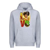 Heather Grey Love Juneteenth Premium Hoodie - FaDigitalArtStudio