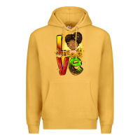 Mustard Love Juneteenth Premium Hoodie - FaDigitalArtStudio
