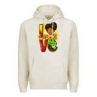 Oatmeal Heather Love Juneteenth Premium Hoodie - FaDigitalArtStudio