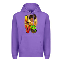 Purple Love Juneteenth Premium Hoodie - FaDigitalArtStudio